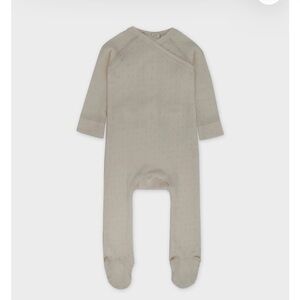 Adee Pointelle Stretchy-Sand footie